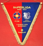 Fanion de protocol-oficial - meci fotbal FCSB (Steaua) - FARUL CONSTANTA (sezonul 2026-2027 - etapa 3-a / 03.08.2026)