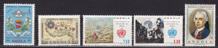 ANGOLA 1960/1966 ANIVERSARI LOT TIMBRE MNH