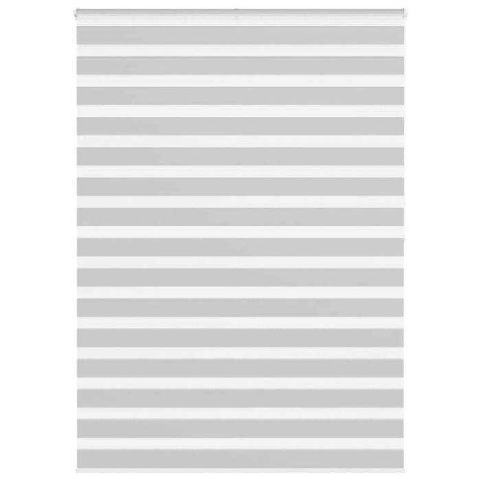vidaXL Jaluzea tip zebra gri deschis lățime țesătură 155,9cm poliester