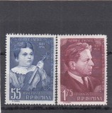 ROMANIA 1957 LP 425 - 75 DE ANI DE LA NASTEREA LUI GEORGE ENESCU SERIE MNH, Nestampilat