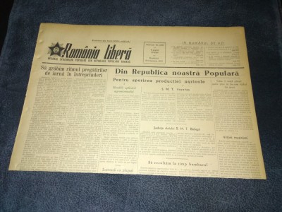 ZIARUL ROMANIA LIBERA 4 OCTOMBRIE 1953 foto