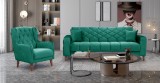 Cumpara ieftin Set 3+2+1 Melissa Catifea Lada Depozitare 43-103 Verde