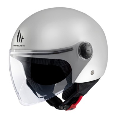 Casca Open Face Scutere/Motociclete MT Street S A0 Alb Lucios &amp;ndash; omologare noua ECE 22.06 - Alb - XXS foto