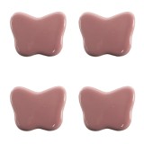 Cumpara ieftin Set 4 butoni mobilier ceramica roz Fluturasi 4x3 cm