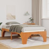 vidaXL Cadru de pat de podea Maro 90 x 200 cm Lemn masiv de pin