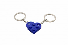 Lego couple keychain - albastru inchis foto