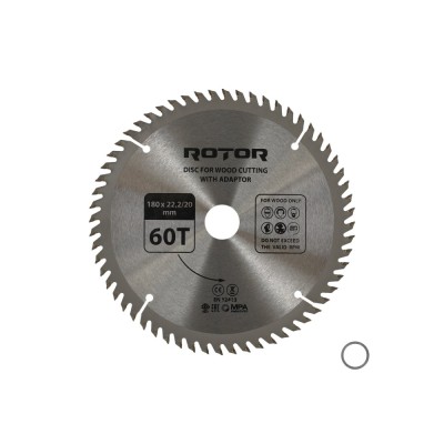 Disc taiat lemn ROTOR 180*22,2/20 cu adaptor 60T Innovative ReliableTools foto