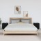 vidaXL Noptiere, 2 buc., negru, 40x34x45 cm, lemn masiv de pin 818284