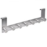 Cuier Inox, 7 C&acirc;rlige, Pentru Ușă, Argintiu, 40 cm, Oem