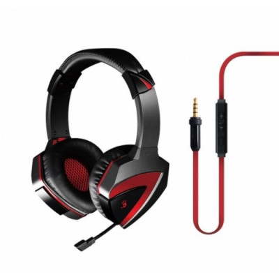 Casti audio A4Tech Bloody G500 , 3.5 mm Jack TRRS , Microfon , Gaming ,Negru/Rosu foto