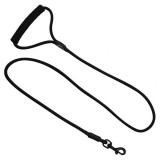 Lesă rotundă din nylon pentru c&acirc;ini, neagră, S - 120 cm, Lesa, PET NOVA