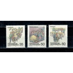 Liechtenstein 1989 - Obiceiuri de toamna, serie neuzata