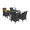 Set mobilier de grădină Hellma 4+1, grafit