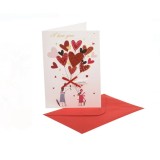 Set Felicitare de Dragoste 3D "To My Valentine" cu Plic, 13x19 cm, alb-Rosu