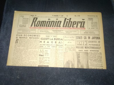 ZIARUL ROMANIA LIBERA 28 OCTOMBRIE 1945 foto