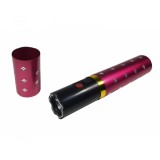 Cumpara ieftin Electrosoc Ruj Roz cu Lanterna, 3800kV, Autoaparare, Mini, Reincarcabil, 11cm, 60g