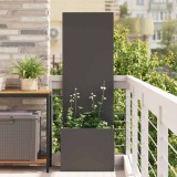 vidaXL Ghiveci de Grădină cu Panou Decorativ Negru 50 x 140 cm