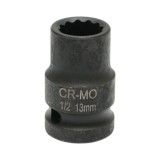 Cheie tubulara de impact bihexagonala 13 mm, 1/2 inch, Cr-Mo, Breckner