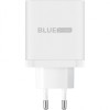 Incarcator Retea cu Cablu USB-C BLUE Power BPCE04 65W 3.25A 1x USB-A &ndash; 2 x USB-C Alb
