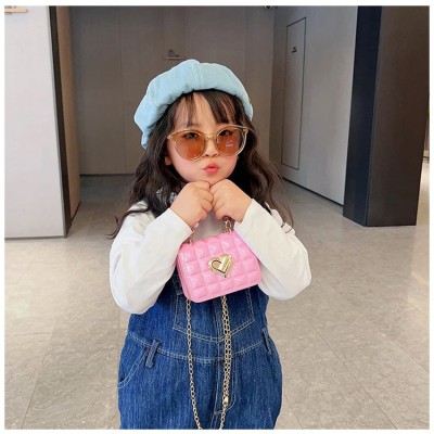 Geanta de mana Roz pentru Copii, din PVC, Streetwear, cu Perle si design Iinima foto