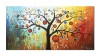 Tablouri pictate manual living, birou, Bucurie, copacul vietii, 140x70cm ulei panza, gata de expus pe perete