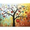Tablouri pictate manual living, birou, Bucurie, copacul vietii, 140x70cm ulei panza, gata de expus pe perete