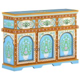 Servantă vopsită manual multicolor, 110x30x76 cm, lemn mango