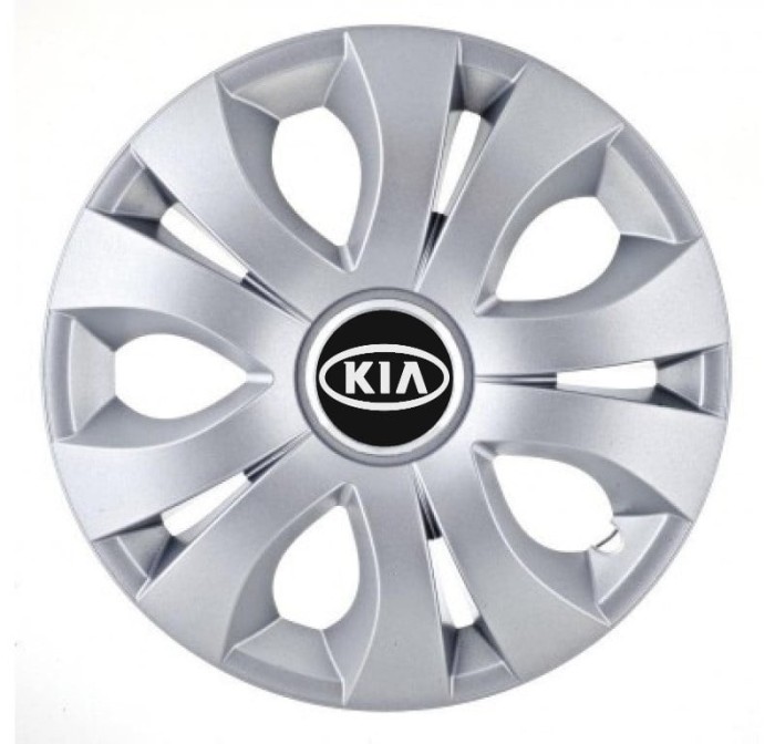 Set 4 Capace Roti Autohelix MSA&reg; potrivite jantelor de 14 inch, Compatibil Cu Kia, model Top Gray