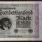 Germania 100.000 Mark 1923 litera T in stanga portretului o singura serie 228 **