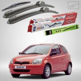 Cumpara ieftin Ștergătoare Toyota Yaris P1 Hatchback Japan 1999-2005 | Set Față și Spate Flat &ndash; TeamCar&reg;