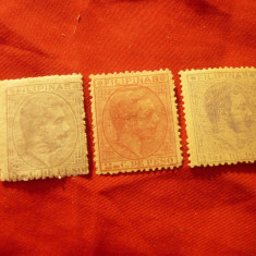 3 Timbre Filipine 1880 , Rege Alfons XII ,3 valori