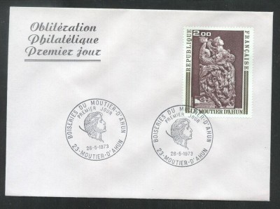 France 1973 Ahun sculpture FDC K.416 foto