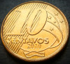 Moneda 10 CENTAVOS - BRAZILIA, anul 2010 * cod 4840, America Centrala si de Sud
