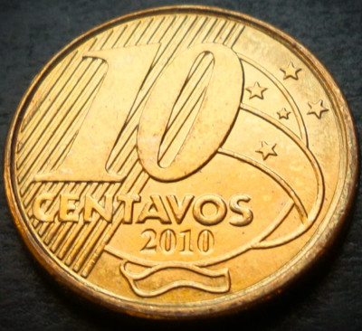 Moneda 10 CENTAVOS - BRAZILIA, anul 2010 * cod 4840 foto