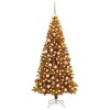 VidaXL Brazi artificiali de Crăciun cu 300 LED Auriu 180 cm PET 3396623