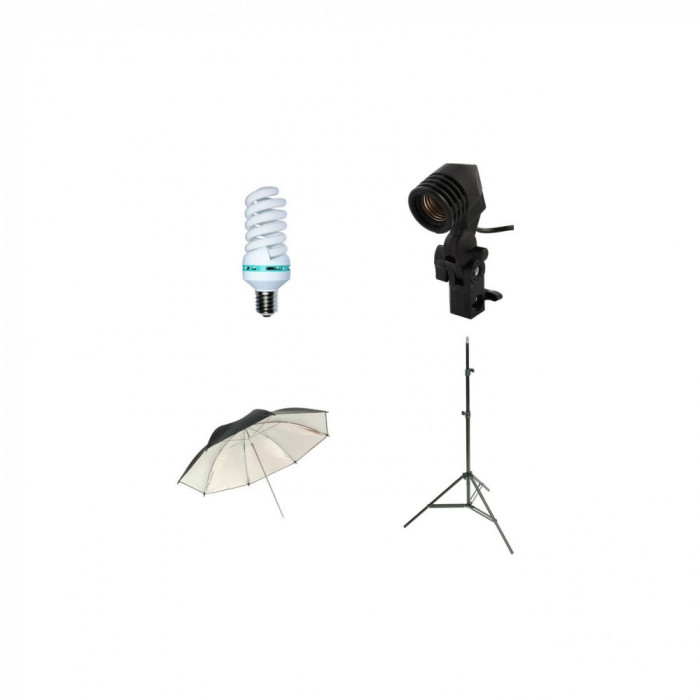 Starter kit lumina continua foto-video cu umbrela de reflexie 101cm