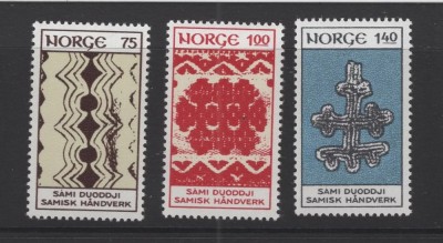 Norvegia 1973 - Mestesuguri, arta populara din Laponia, serie neuzata foto