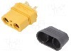 Conector alimentare DC, 500V, 4 pini, seria XT90, {{Dimensiune pin}}. AMASS - XT90I-F