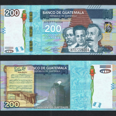 GUATEMALA █ bancnota █ 200 Quetzales █ 2020 █ P-127 █ UNC █ necirculata