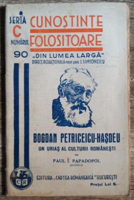 Bogdan Petriceicu-Hasdeu - Paul I. Papadopol// 1939 foto