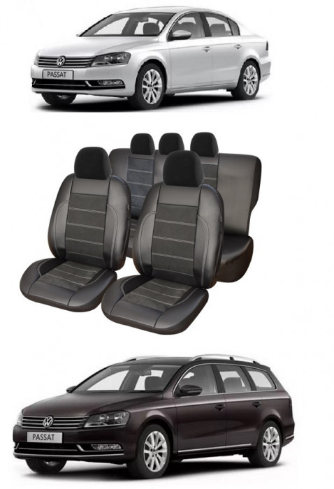 Huse scaune auto piele Alcantara Volkswagen Passat B7 (2010-2014)