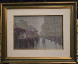 Tablou Henri Visconte Carusel Paris, Ulei/Panza 24x33cm, Pictura Semnata