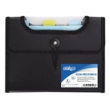 Mapa Strigo Extensibila A5, 6 Compartimente, Plastic, Negru