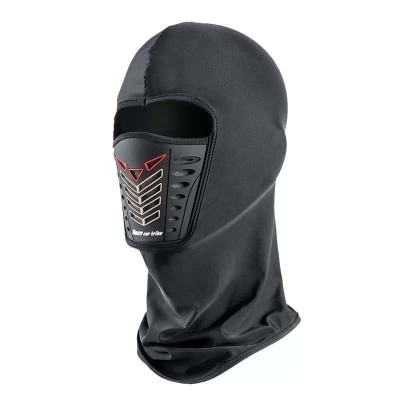 Cagulă de iarnă pentru SKI , Moto , Cross , ATV , Quad , Enduro , termică și rezistentă la v&amp;acirc;nt (windproof), din fleece și lycra - Neagră &amp;ndash; foto