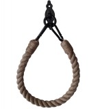 Suport rustic hartie igienica realizat din metal si sfoara de iuta