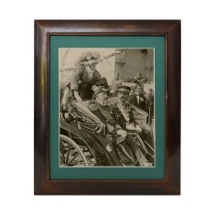 Regele Ferdinand alaturi de regele Alexandru al Iugoslaviei, fotografie de presa, 1923 foto
