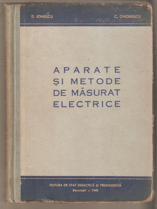 Aparate si metode de masurat electrice-D.Ionescu