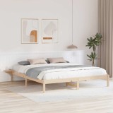 vidaXL Cadru de pat cu mese laterale Maro 200 x 200 cm Maro