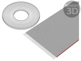 Cablu panglică 1mm 40x28AWG gri