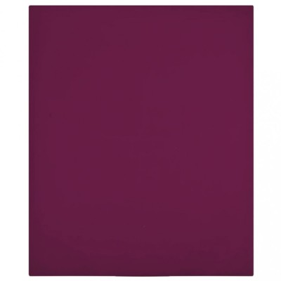 vidaXL Cearșaf de pat cu elastic, 2 buc, bordo, 100x200 cm, bumbac 136253 foto